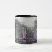 Wasserfarbennacht Katar Tasse - Künstlerische Skyl (Zentrum)