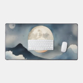 Wasserfarbennacht Mouse Desk Pad Schreibtischunterlage (Tastatur & Maus)