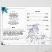 WASSERFARBENNATUR | Vorlage des Beerdigungsprogram (Rückseite)