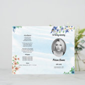 WASSERFARBENNATUR | Vorlage des Beerdigungsprogram (Stehend Vorderseite)