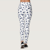 Wasserfarbennavy runcles polka Punkt Hand gezogen, Leggings (Rückseite)
