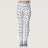 Wasserfarbennavy runcles polka Punkt Hand gezogen, Leggings (Vorderseite)