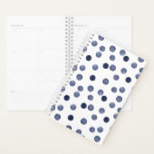 Wasserfarbennavy runcles polka Punkt Hand gezogen, Planer (Anzeige)