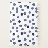 Wasserfarbennavy runcles polka Punkt Hand gezogen, Planer (Rückseite)