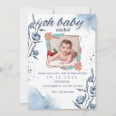 Wasserfarbenneutral für Babydusche Foto Einladung (Vorderseite)