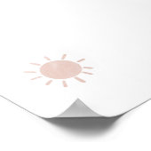 Wasserfarbenneutrale Boho Sonnenkunst Poster (Ecke)