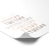 Wasserfarbenneutrale Wochenzeitplakate Poster (Ecke)