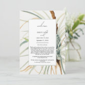 Wasserfarbenneutraler Boho Hochzeitspaar Programm (Stehend Vorderseite)