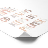 Wasserfarbenneutraler Gott behielt seine Versprech Poster (Ecke)