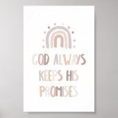 Wasserfarbenneutraler Gott behielt seine Versprech Poster (Vorne)
