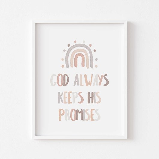Wasserfarbenneutraler Gott behielt seine Versprech Poster