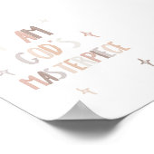 Wasserfarbenneutrales Meisterwerk Gottes Poster (Ecke)