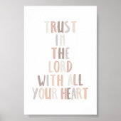 Wasserfarbenneutrales Vertrauen in den Herrn mit e Poster (Vorne)