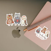 Wasserfarbenöfeln Owlways a Hoot Aufkleber