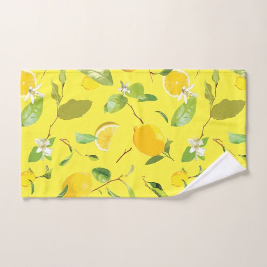 Wasserfarbenöle und Blätter 4 Badhandtuch Set (Handtuch)