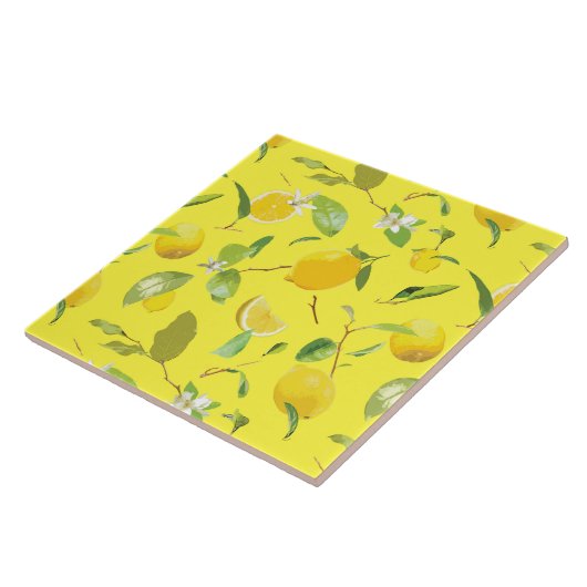 Wasserfarbenöle und Blätter 4 Fliese (Seite)