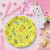 Wasserfarbenöle und Blätter 4 Pappteller (Party)