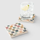 Wasserfarbenpalette Steinuntersetzer (Seitenansicht)