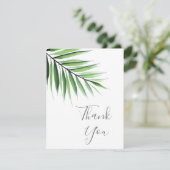 Wasserfarbenpalme Dankeskarte (Stehend Vorderseite)
