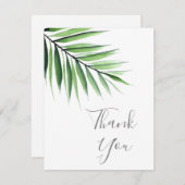 Wasserfarbenpalme Dankeskarte (Vorne/Hinten)
