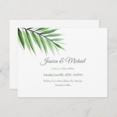 Wasserfarbenpalme Einladung (Vorne/Hinten)