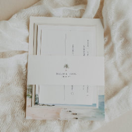 Wasserfarbenpalme Einladungsbanderole