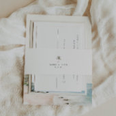 Wasserfarbenpalme Einladungsbanderole