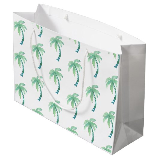 Wasserfarbenpalme Große Geschenktüte (Rückseite Schrägansicht)