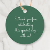 Wasserfarbenpalme Monstera Leaf Tropical Vielen Da Geschenkanhänger (Rückseite)