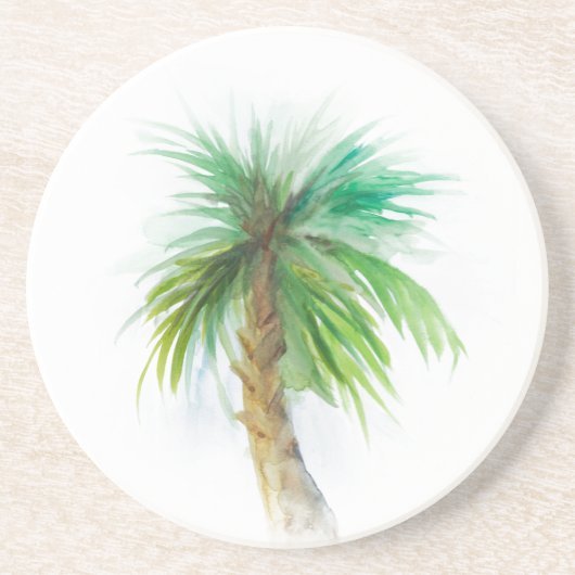 Wasserfarbenpalme Palmetto Tree Untersetzer (Vorne)