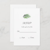 Wasserfarbenpalme RSVP Karte (Vorne/Hinten)