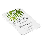 Wasserfarbenpalme Save the Date Hochzeit Magnet (Rechte Seite)
