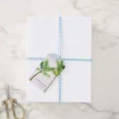 Wasserfarbenpalme Tree Beach Hochzeit Geschenkanhänger (Mit Garn)