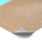 Wasserfarbenpalme Tree Beach Szene Collage Poster (Ecke)