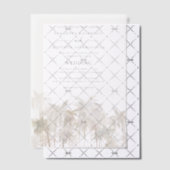 Wasserfarbenpalme Trees Tropical Beach Hochzeit Pergament Einladungen (Versetzt (Einladung))