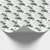 Wasserfarbenpalme tropisches Muster Geschenkpapier (Ecke)