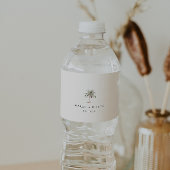 Wasserfarbenpalme Wasserflaschenetikett