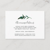 Wasserfarbenpalme Wedding Hotel Unterkunft Karten (Vorderseite)