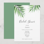 "Wasserfarbenpalmen" Einladung (Vorne/Hinten)
