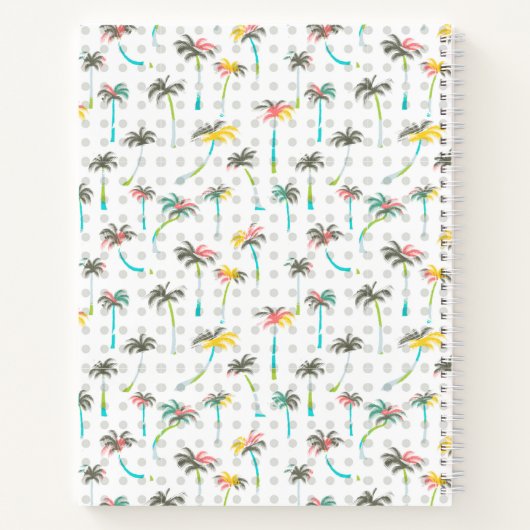 Wasserfarbenpalmen Notizblock (Rückseite)