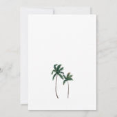 Wasserfarbenpalmen Save the Date (Rückseite)