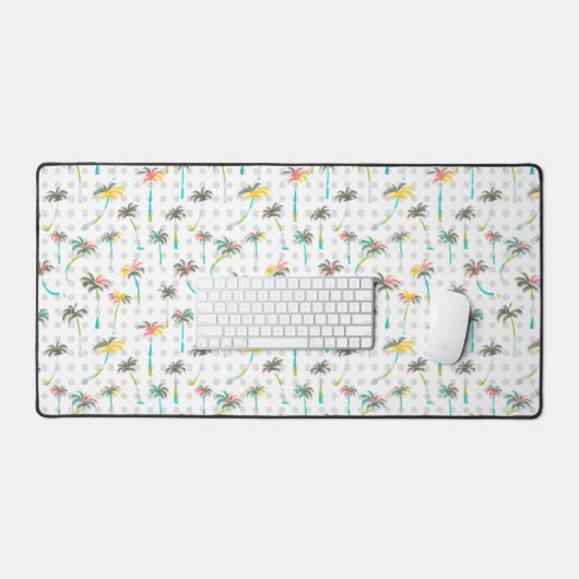 Wasserfarbenpalmen Schreibtischunterlage (Tastatur & Maus)