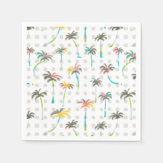 Wasserfarbenpalmen Serviette (Vorderseite)