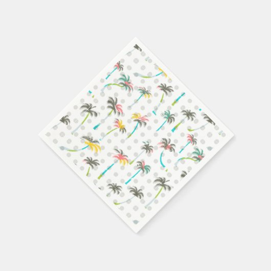 Wasserfarbenpalmen Serviette (Ecke)