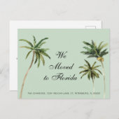 Wasserfarbenpalmen Tropische Bäume Nach Florida Ankündigungspostkarte (Vorne/Hinten)