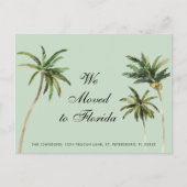 Wasserfarbenpalmen Tropische Bäume Nach Florida Ankündigungspostkarte (Vorderseite)