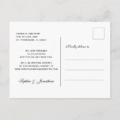 Wasserfarbenpalmen Tropische Bäume Save the Date Ankündigungspostkarte (Rückseite)