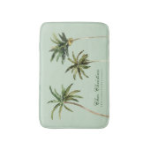 Wasserfarbenpalmen Tropische Personalisierte Bäume Badematte (Vorderseite Vertikal)