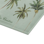 Wasserfarbenpalmen Tropische Personalisierte Bäume Schneidebrett (Ecke)