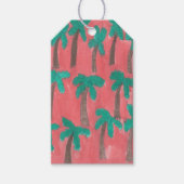 Wasserfarbenpalmenmuster Geschenkanhänger (Vorderseite)